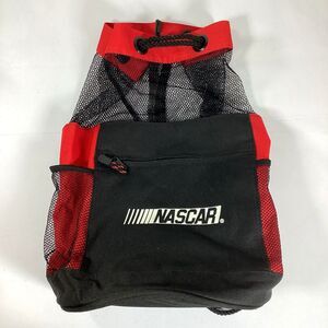 Nascar Cinch Tote Bag Backpack Mesh Canvas Red Black